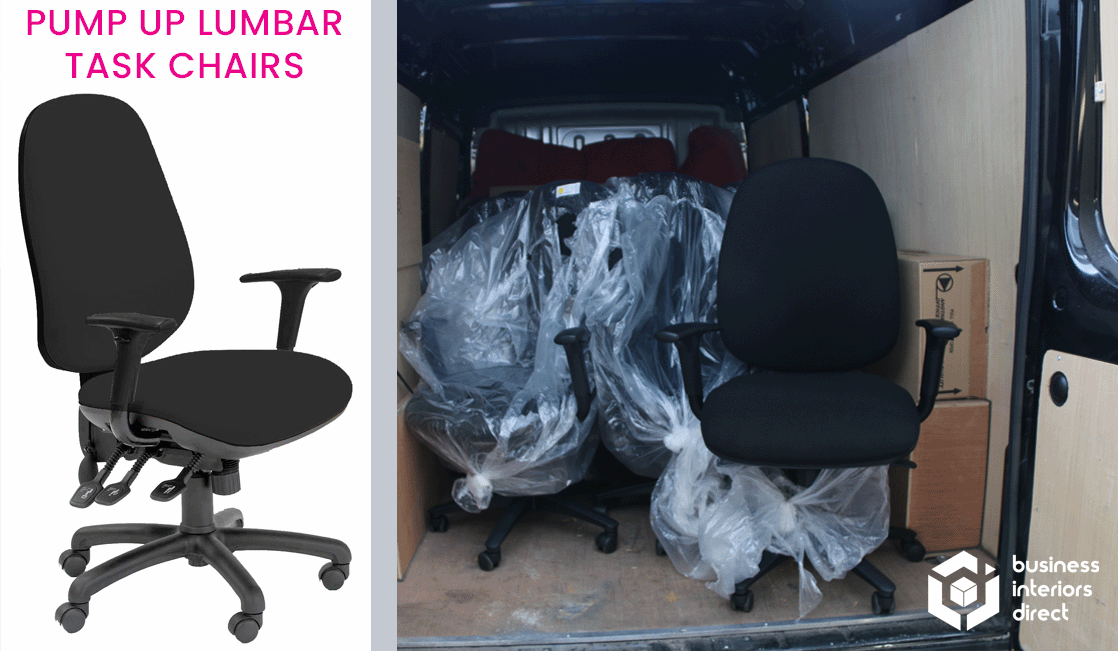 Pump Up Lumbar Task Chairs Delivery Sheffield