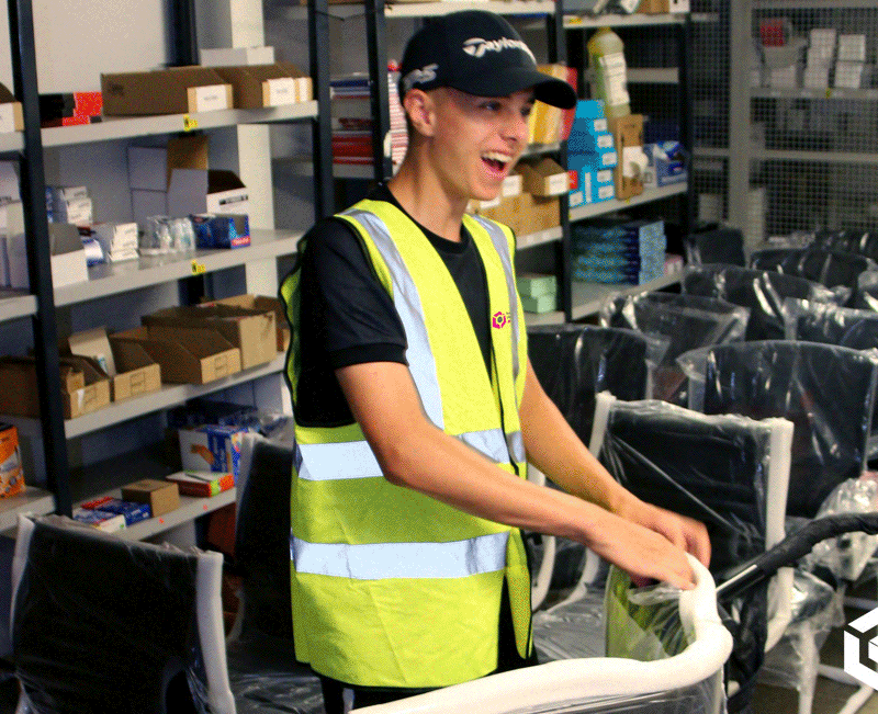 Hayden assembling more visitors chairs