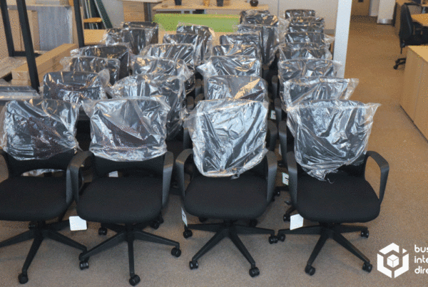 28 x Mesh Back Operator Chairs being delivered to a customer in Sheffield