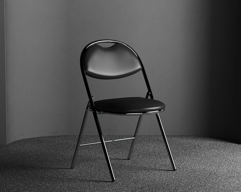 Folding Conference Chair in black