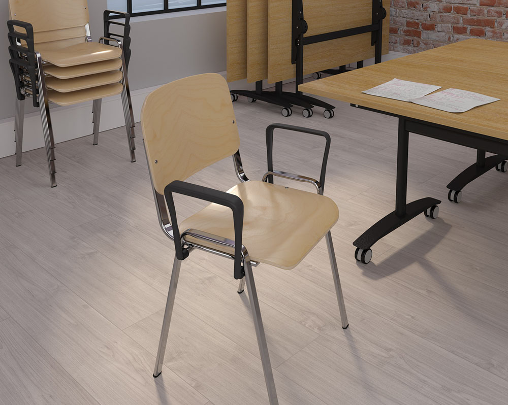 Wooden Conference Chairs with arms