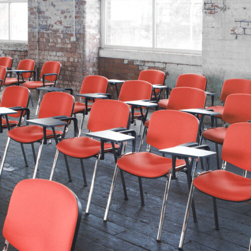 Conference Chairs with Writing Tablets