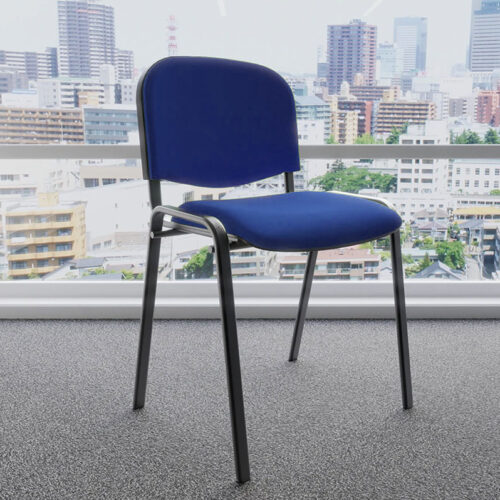 Meeting Chair in Blue fabric an black frame