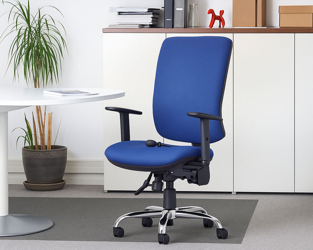 Heavy duty office chairs with pump up lumbar