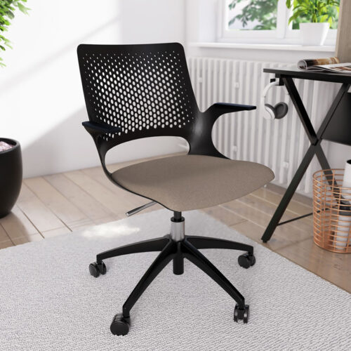 Home office poly back chair and home office desk