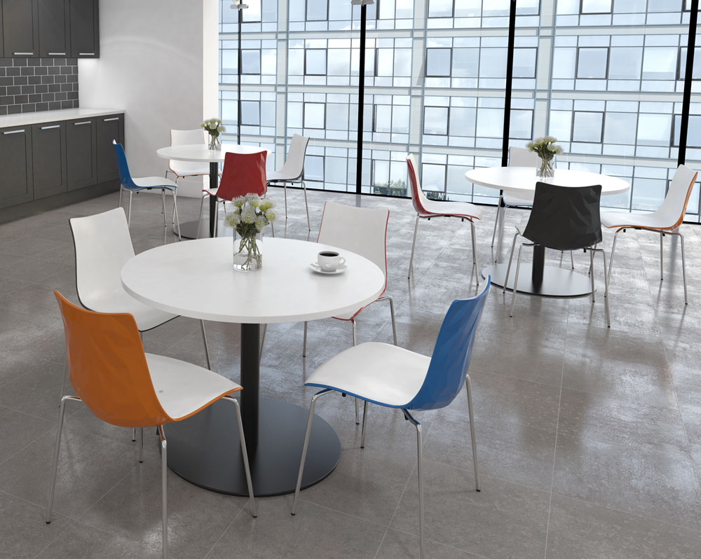 Social spaces café / bistro chairs in a canteen