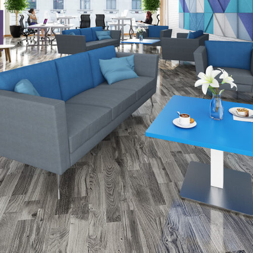 Soft seating sofas and armchairs in a breakout room