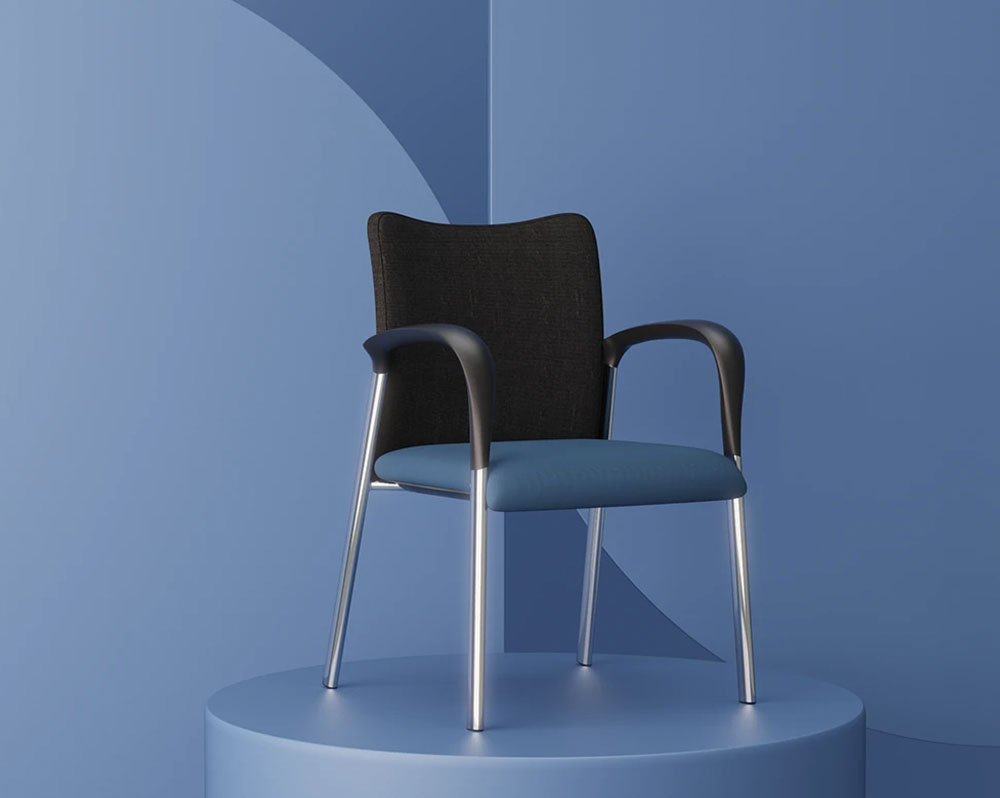 4 legged Stacking chair with arms